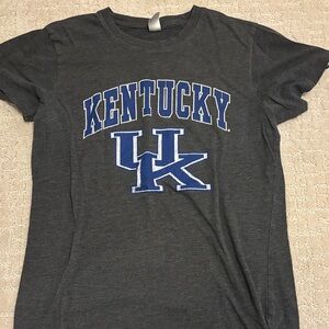 Gray Kentucky T-Shirt with Blue Logo